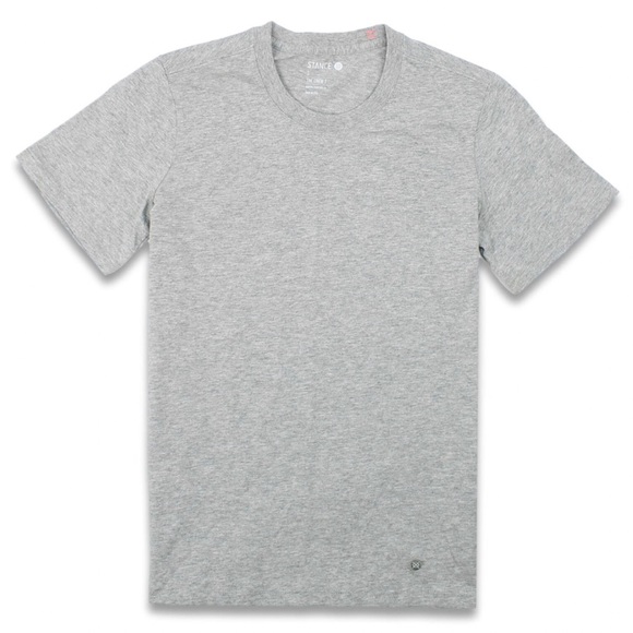 NEW STANCE The Crew T Shirt Womens Grey T-Shirt Neck SMALL S - Picture 2 of 3